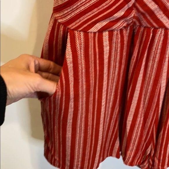 ONE CLOTHING Striped Mini Romper Chevron V-Neck M - Picture 4 of 8